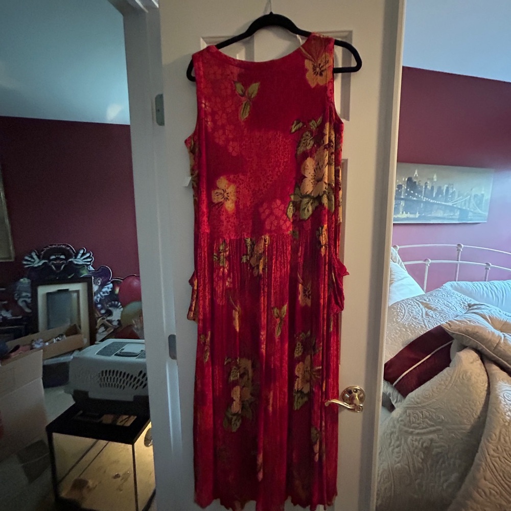 Bila Red Sleeveless Maxi Dress for Cocktail